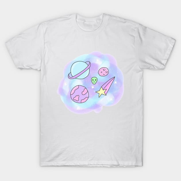 pastel galaxy T-Shirt by funnydesigns